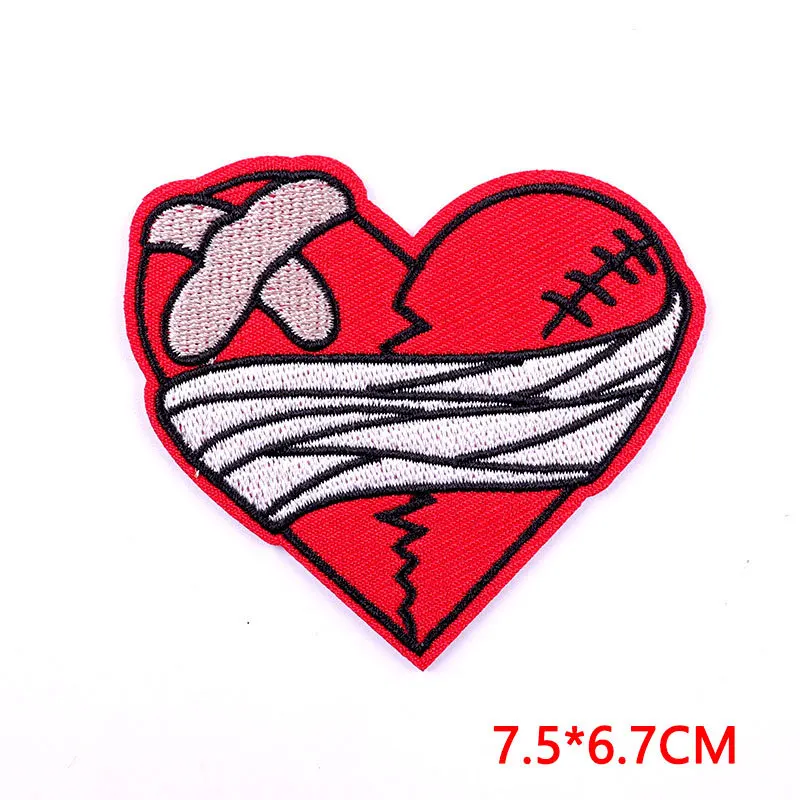 مصمم فاسق الحب القلب الحديد على خياطة التطريز شارة بقع DIY تي شيرت قبعة ظهره الملابس يزين ملصق #6