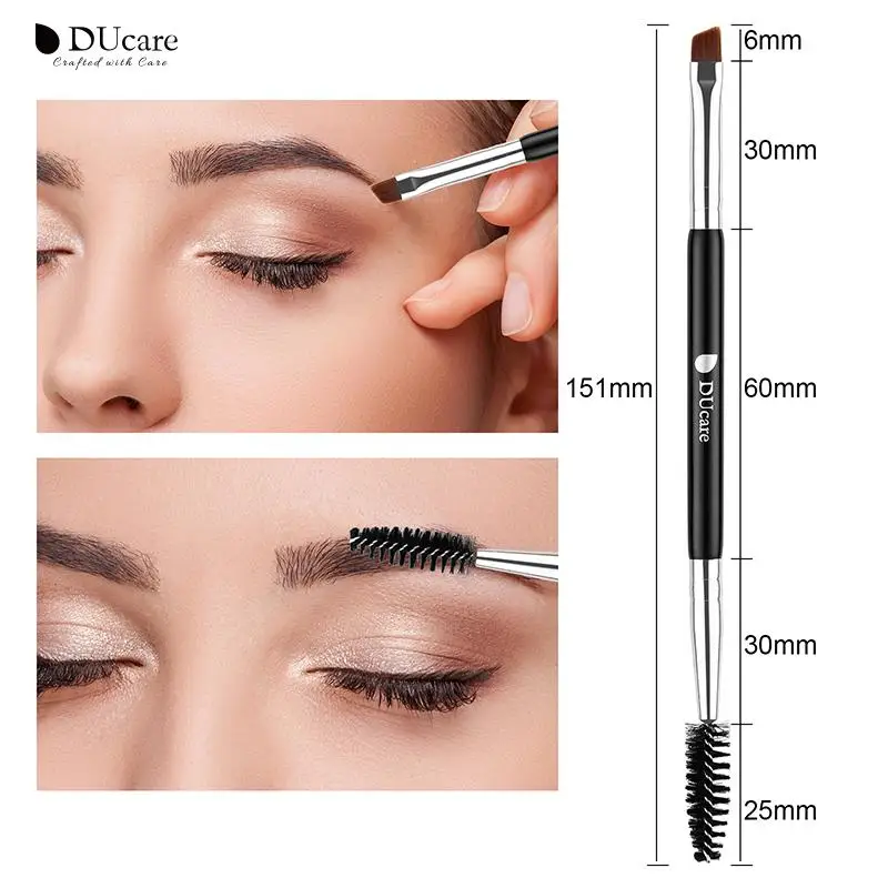 DUcare Double-headed Eyelash Brush Eyebrow Comb Professional Makeup Brushes for Eye Brow Eyelash Extension Beauty Make Up Tools