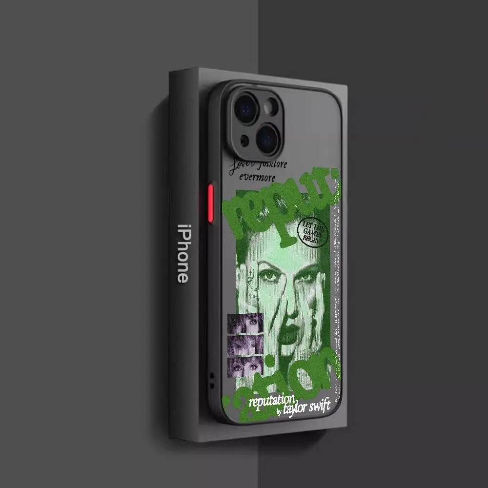 เคสโทรศัพท์ลายเทย์เลอร์ ไอซ์ลิน สวิฟท์ สำหรับ iPhone 16 15 14 X XR XS 7 8 Plus 11 12 13 Pro Max 13 Mini แบบด้าน