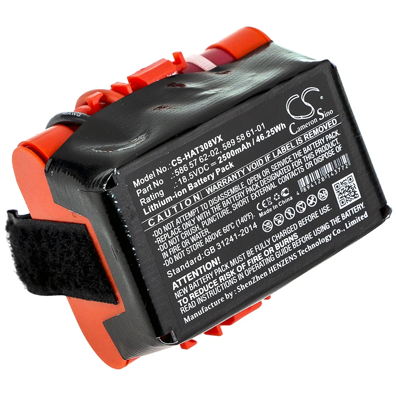 CS 2500mAh Battery For McCulloch Rob R600  Rob R1000  R38Li 2017  R40Li 2014R40Li 2017  R45Li 2017  R50Li 2017  R70Li 2017