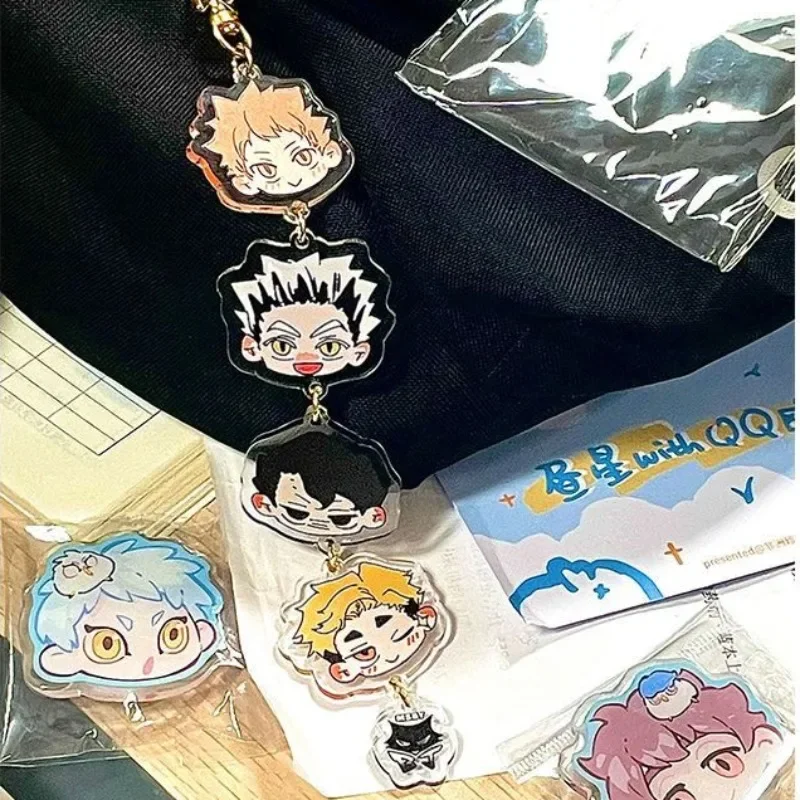 New Haikyuu!! Acrylic Keychain Shoyo Hinata Tobio Kageyama Anime Peripherals Schoolbag Pen Case Cute Originality Pendant