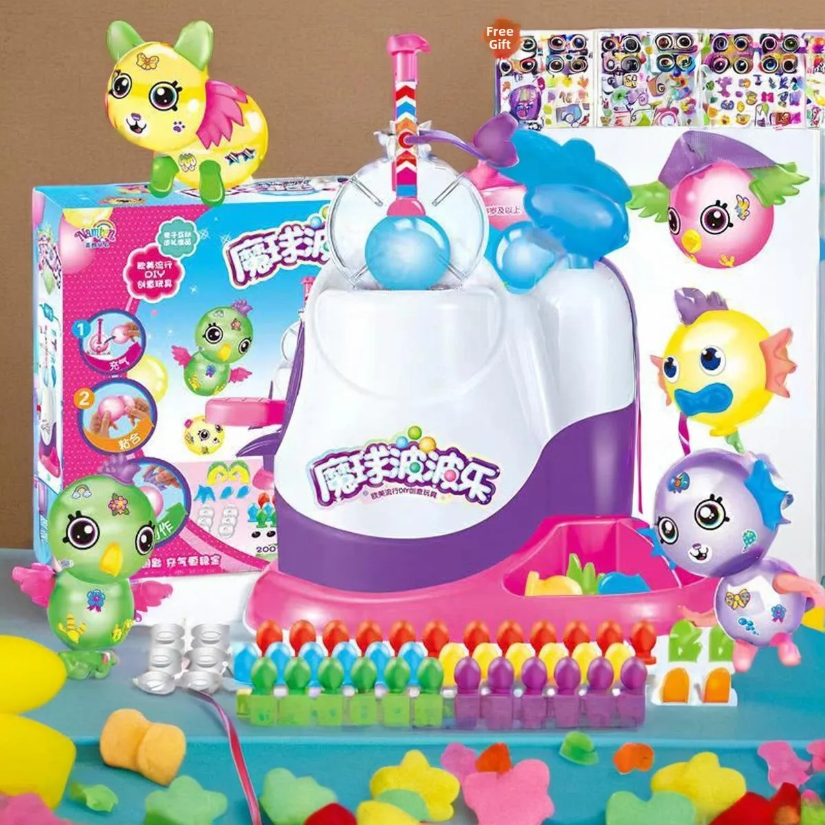 بالونات فقاعات سحرية على شكل كرة سحرية، ألعاب كرتونية مصنوعة يدويًا، بالونات قابلة للنفخ، ناعمة ولطيفة، طراز عالمي