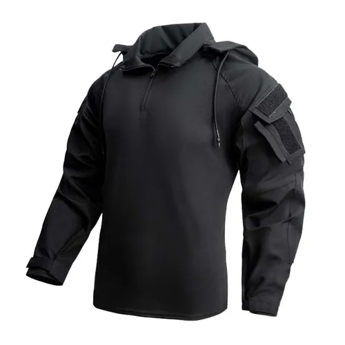 Nuevas camisetas tácticas para hombres, camisas con capucha de combate, ropa de caza, ropa impermeable, chaquetas para acampar, senderismo y trotar, Top resistente al desgaste