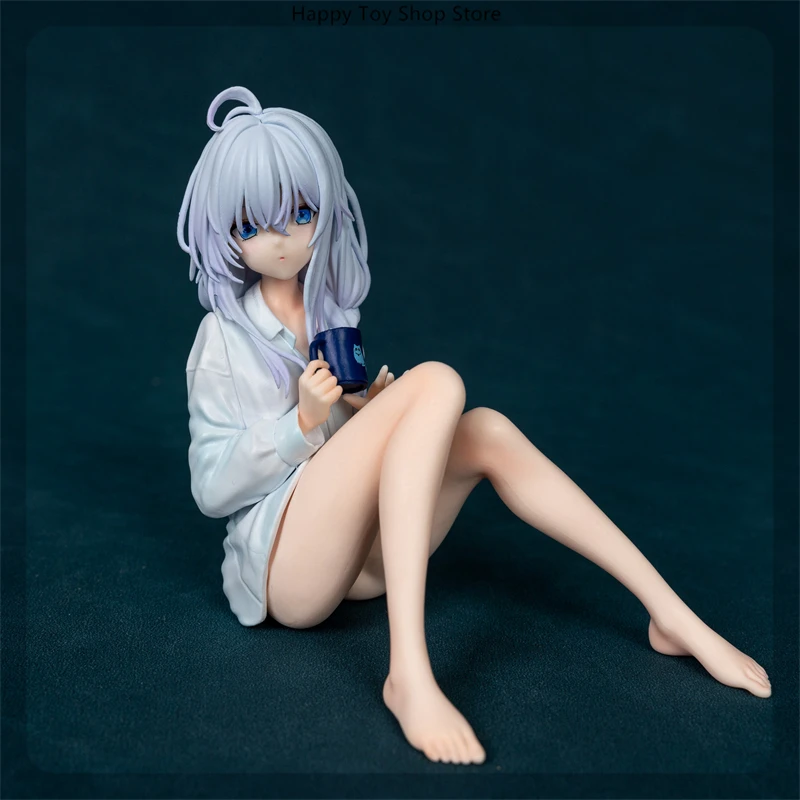 11cm The Journey Of Elaina Elaina Sitting In Pajamas Anime Girl Figure Model Statue Collection Desktop Decoration Ornament Toys