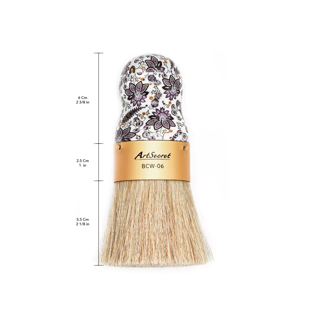 Artsecret 1PC Kreide Wachs Pinsel 2 Zoll Kurzen Holzgriff Ölfarbe Borsten Pinsel Wohnkultur DIY Malerei wachsen Werkzeug BCW-06 – Detail 3