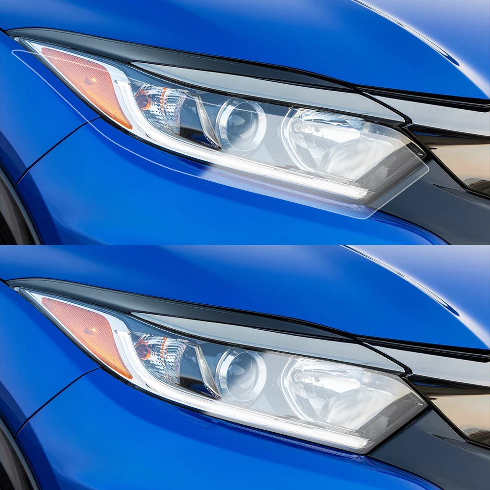 Smoke Black Car Headlight Protective Film for Honda HR-V/Vezel TPU PPF Pre Cut Anti-Scratch Vinyl Wrap Kit High-Gloss Film view 2