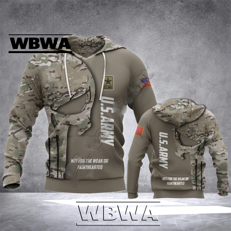 WBWA Veteran Military Army Suit Soldier Camo Autumn Pullover NewFashion Tracksuit 3DPrint Men/Women Casual Hoodies 2023 New