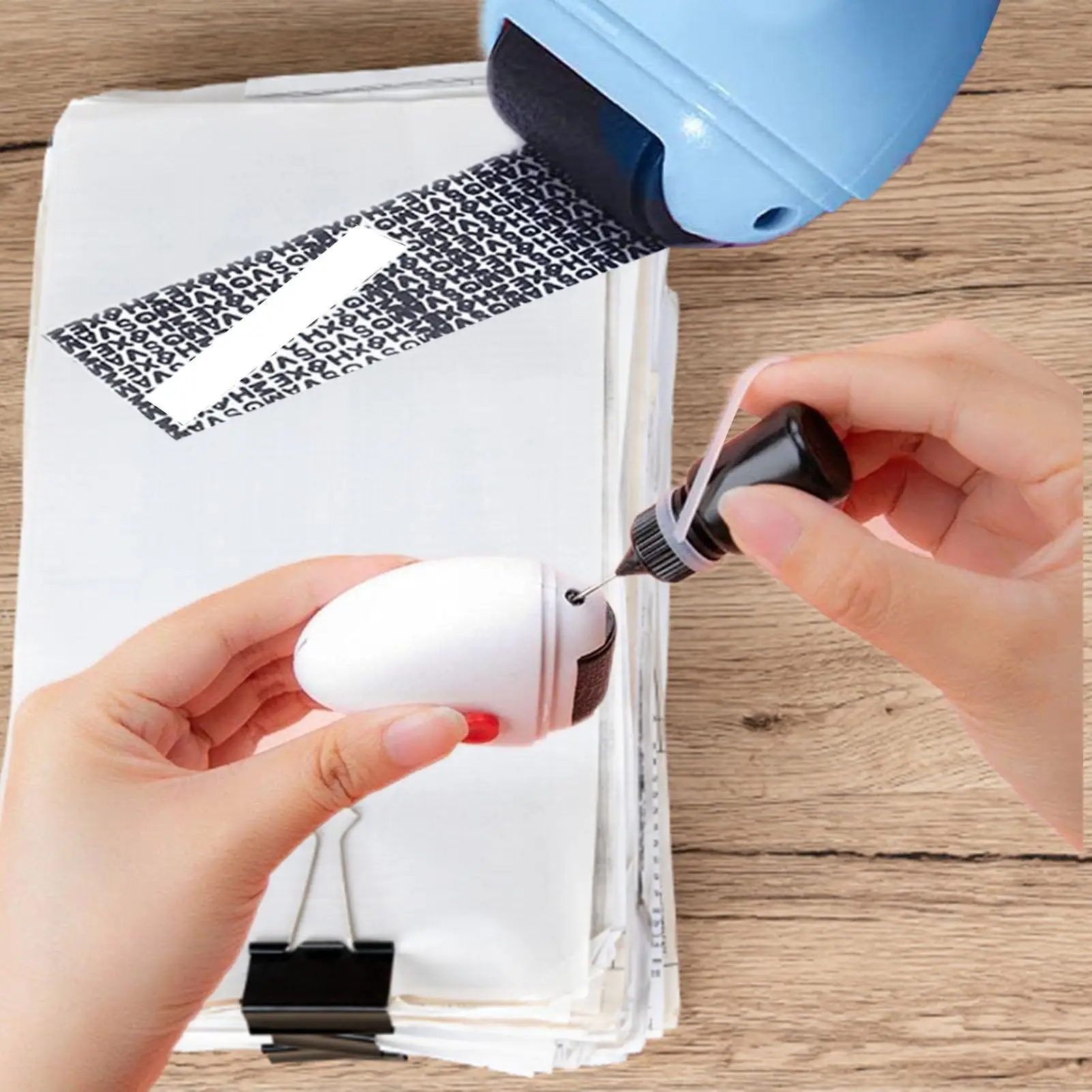 Tinta de recambio para sellos de privacidad de 5 ml, tinta transparente para sellos antirrobo de identidad, para la protección de la identidad.