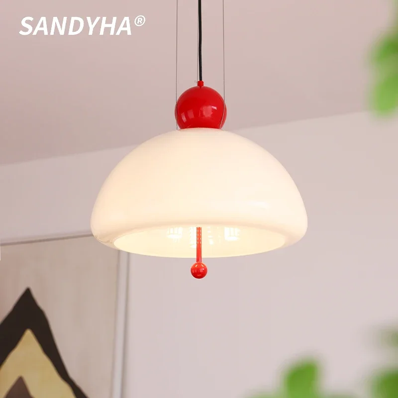 

Nordic Restaurant Pendant Lights French Wabi Creative Contemporary Jade Glass Suitable For Bedroom Bedside Home Decor Chandelier