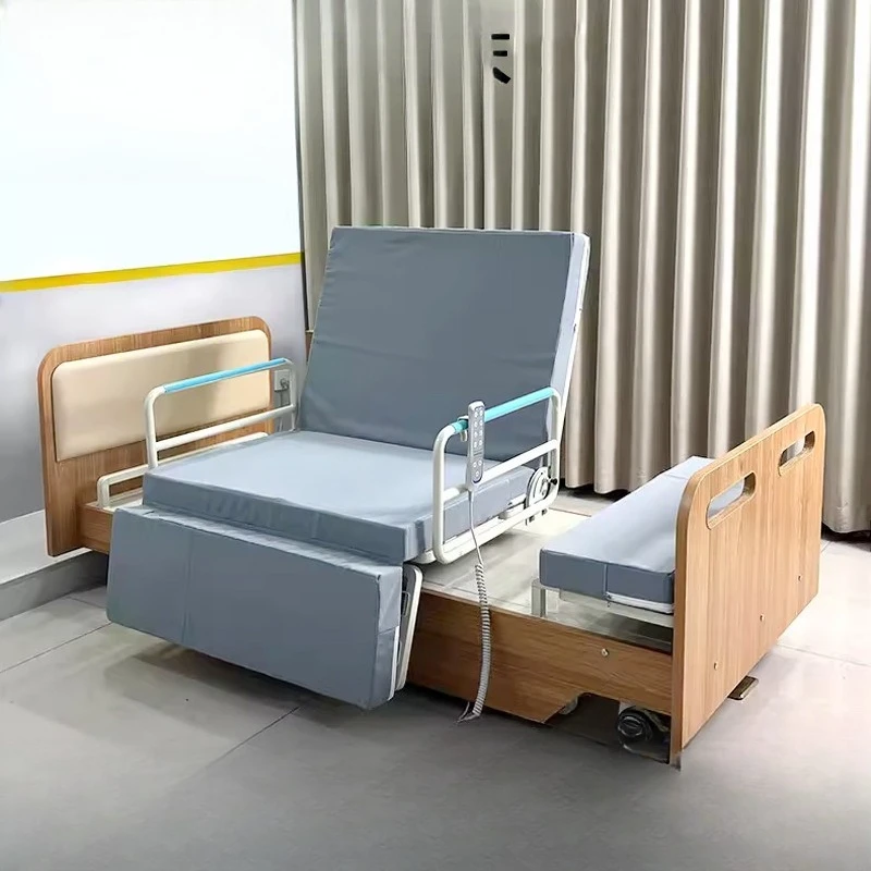 Electric rotating nursing bed, fully automatic smart bed for the elderly, multi-functional lifting home