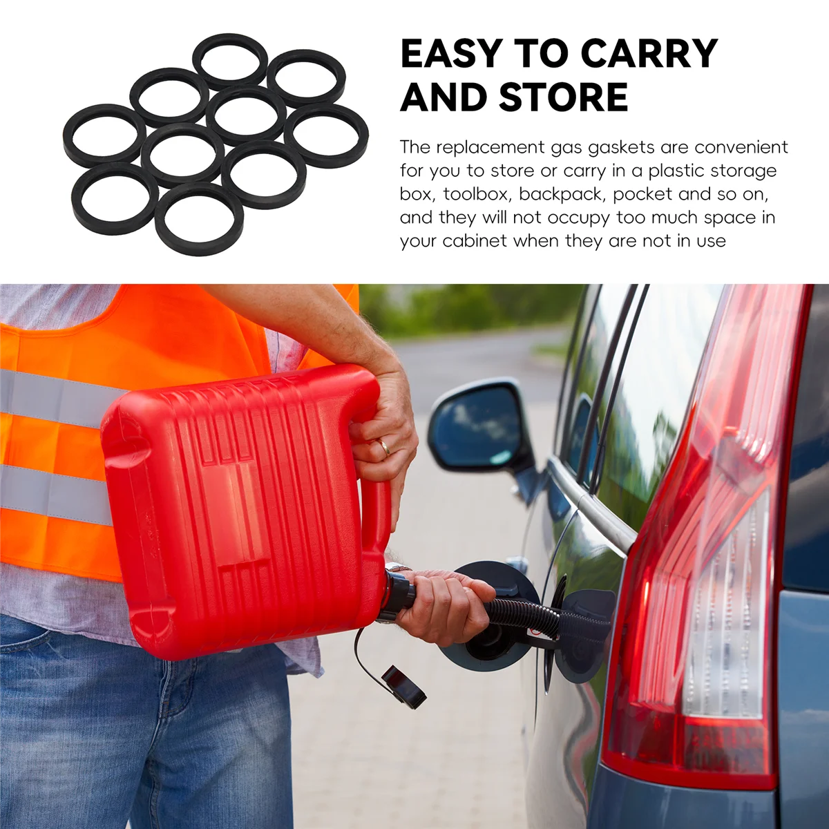 【AT37】Paquete de 10 juntas de anillo de goma para latas, juntas de boquilla de lata de Gas, sellos de lavadora de combustible, juntas de Gas de repuesto para la mayoría de los boquillas de lata de Gas