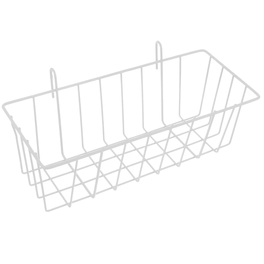 

Rabbit Hay Feeder Durable White Metal Cage Accessory Easy Storage No Burrs Smooth Surface Convenient Hanging Design