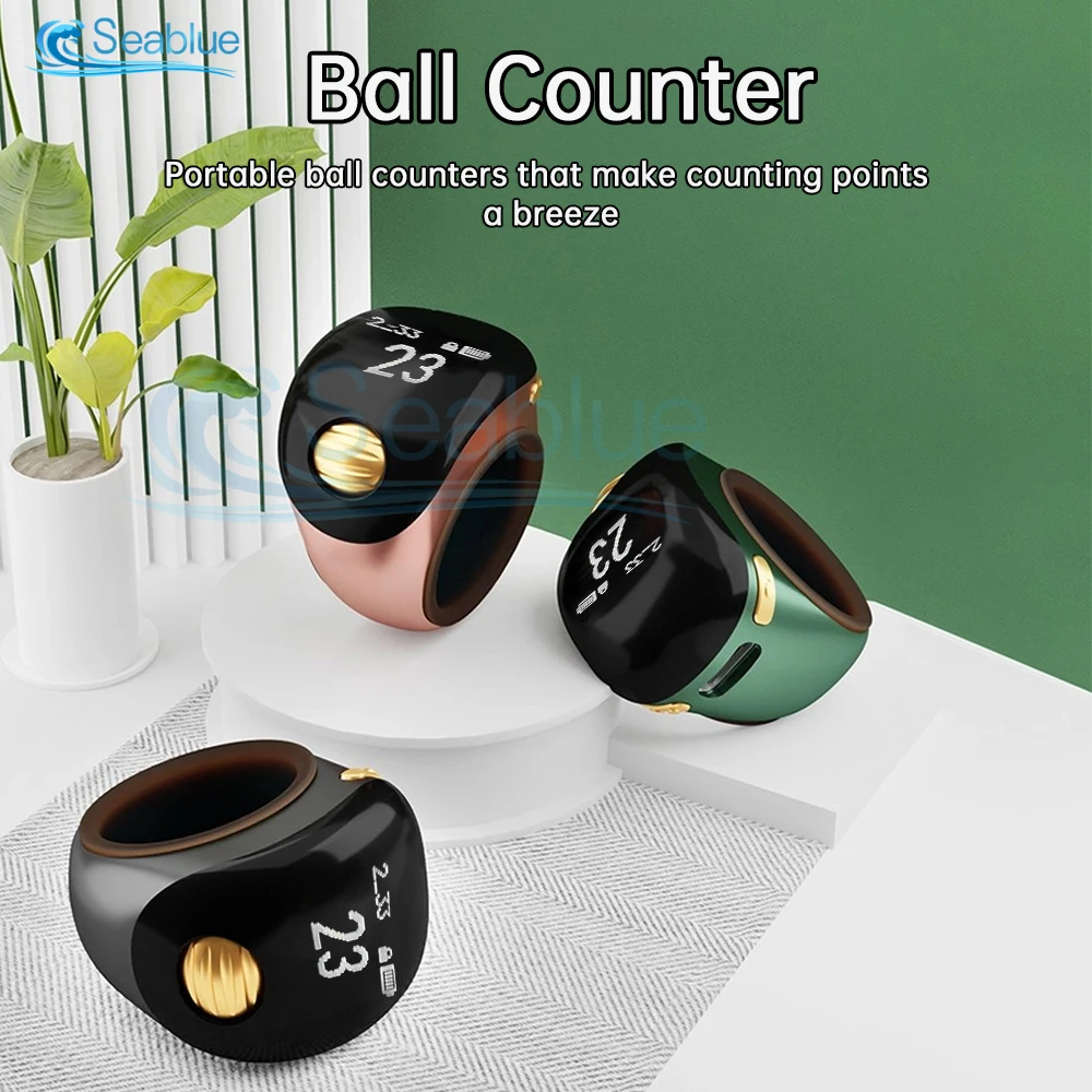 OLED Smart Tasbih Tally Digital Counter for Muslims Tasbeeh Zikr Ring 5 Prayer Time Vibration Reminder Type-c Charge