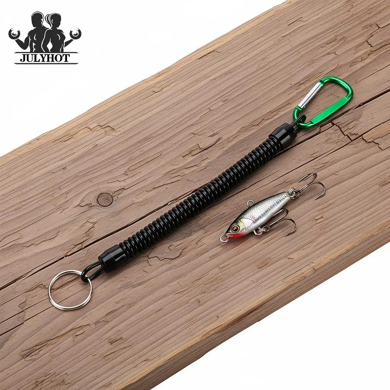 Retractable Fishing With Anti-lost Hand Rope Telescopic Spring With Carabiner Fishing Rope Retention Rope Fishing Tackle