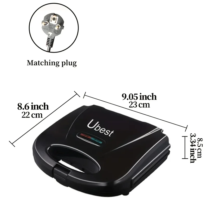 صانع الوافل 750 وات، صانع الإفطار الكهربائي للمطبخ، صانع الساندوتشات الكرتونية، صانع دونات منزلي، صانع أطباق الجوز