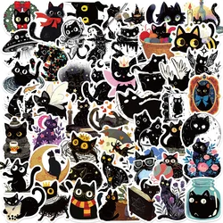 10/30/50pcs Kawaii Black Cat Stickers Vintage DIY Skateboard Luggage Phone Vinyl Waterproof Decal Cute Graffiti Sticker for Kid