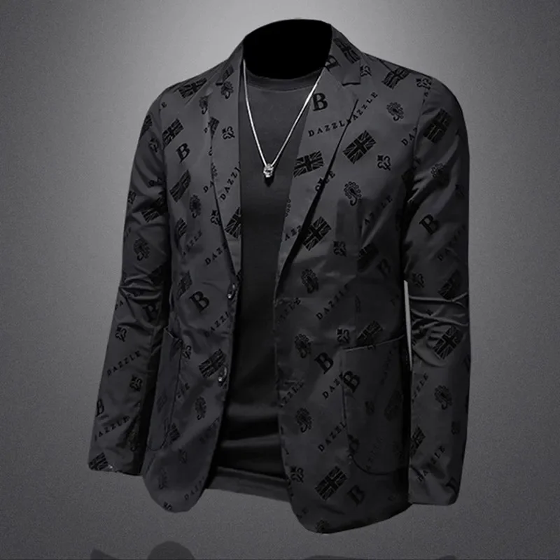 B&C Men's New Autumn Fashion Tailored Suit Jacket Youthful Casual Short Style Slim Fit Single-Breasted Formal Wear