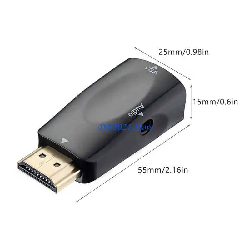 F3KE HDTV ke VGA Adaptor Konverter Komputer Set Top Box Konektor Dongle untuk Laptop