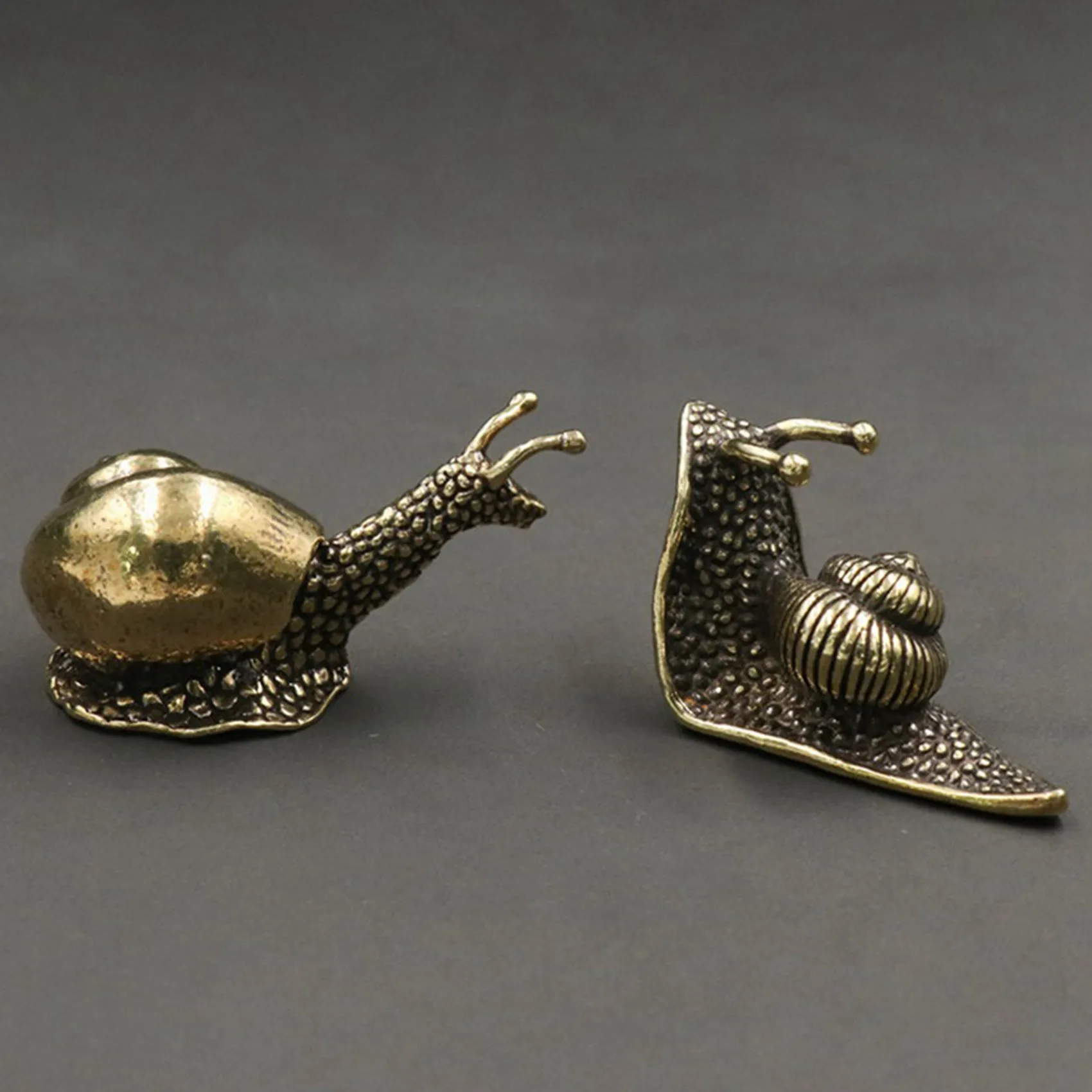 A84X-6Pcs Snail Decor Outdoor Pond Garden Snail Figurine Brass Snail With Decor Effect The Meaning Of The Snail Walk Slowly