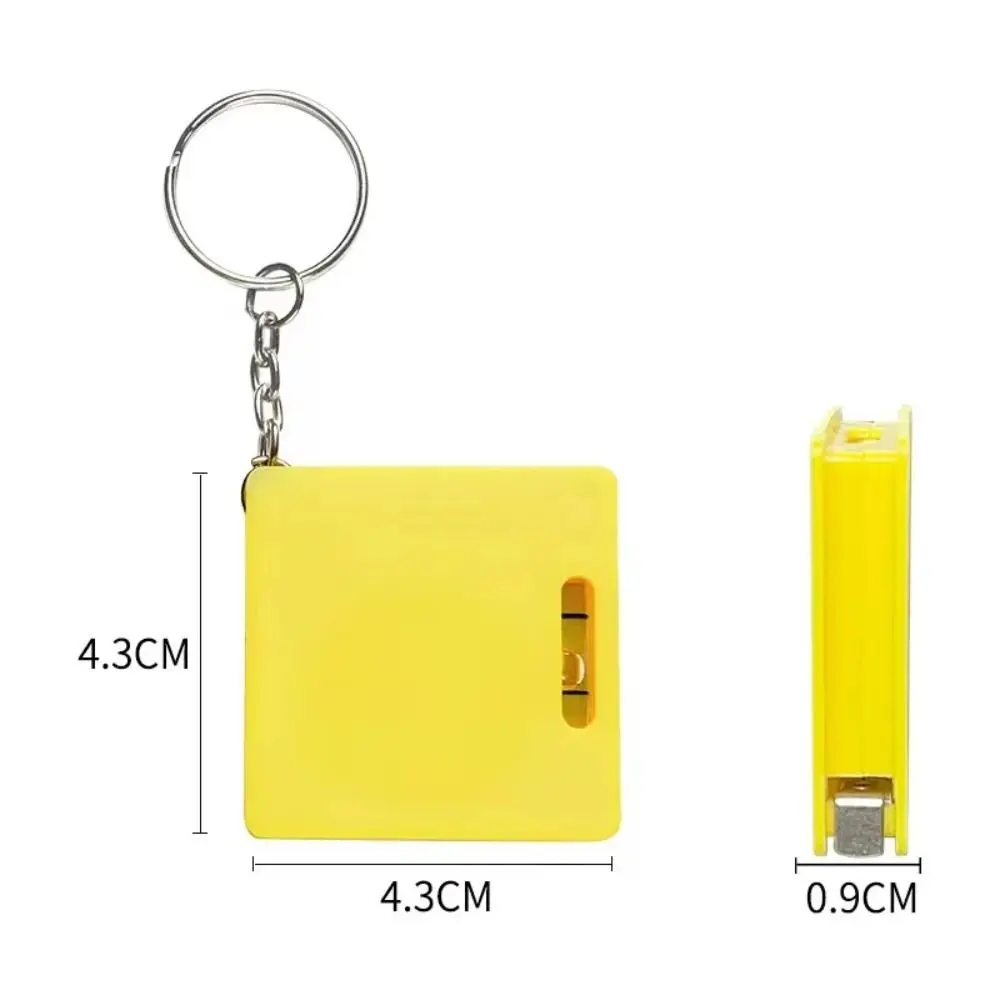 New Multifunctional 1M Retractable Ruler Square Keychain Mini Measure Tape Woodworking Construction Tools Steel Tape Measure