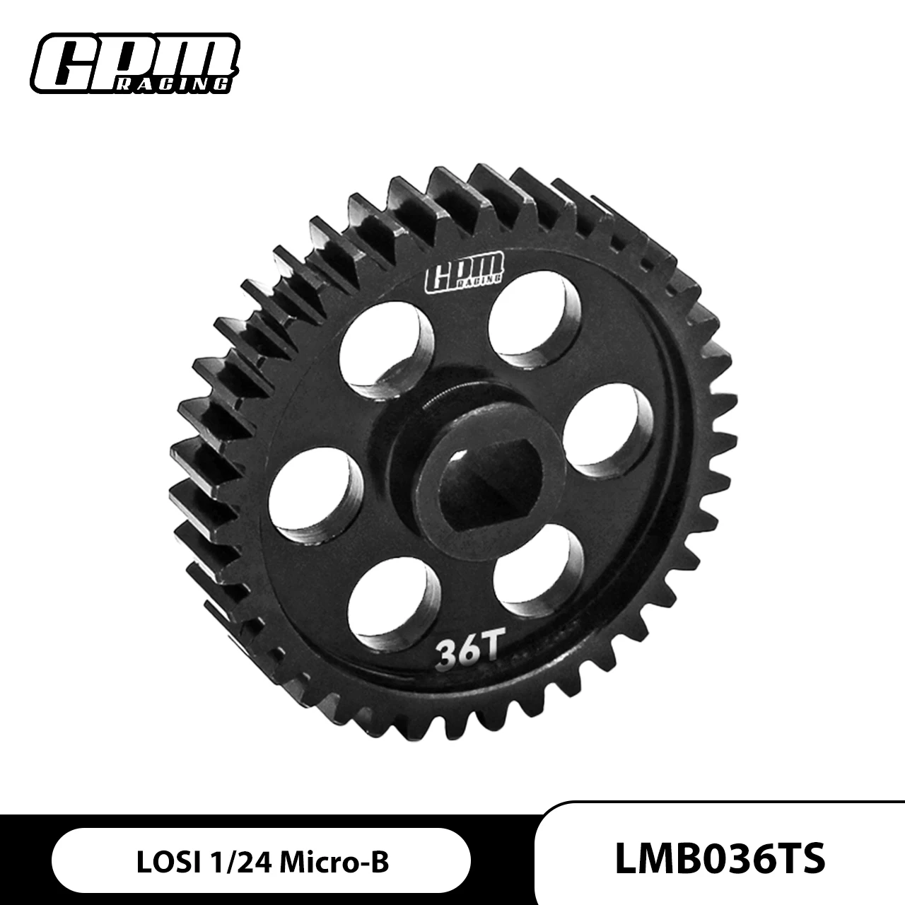 GPM 4140 Carbon Steel Speed Main Gear 36T For LOSI 1/24 Micro-B 2WD Buggy