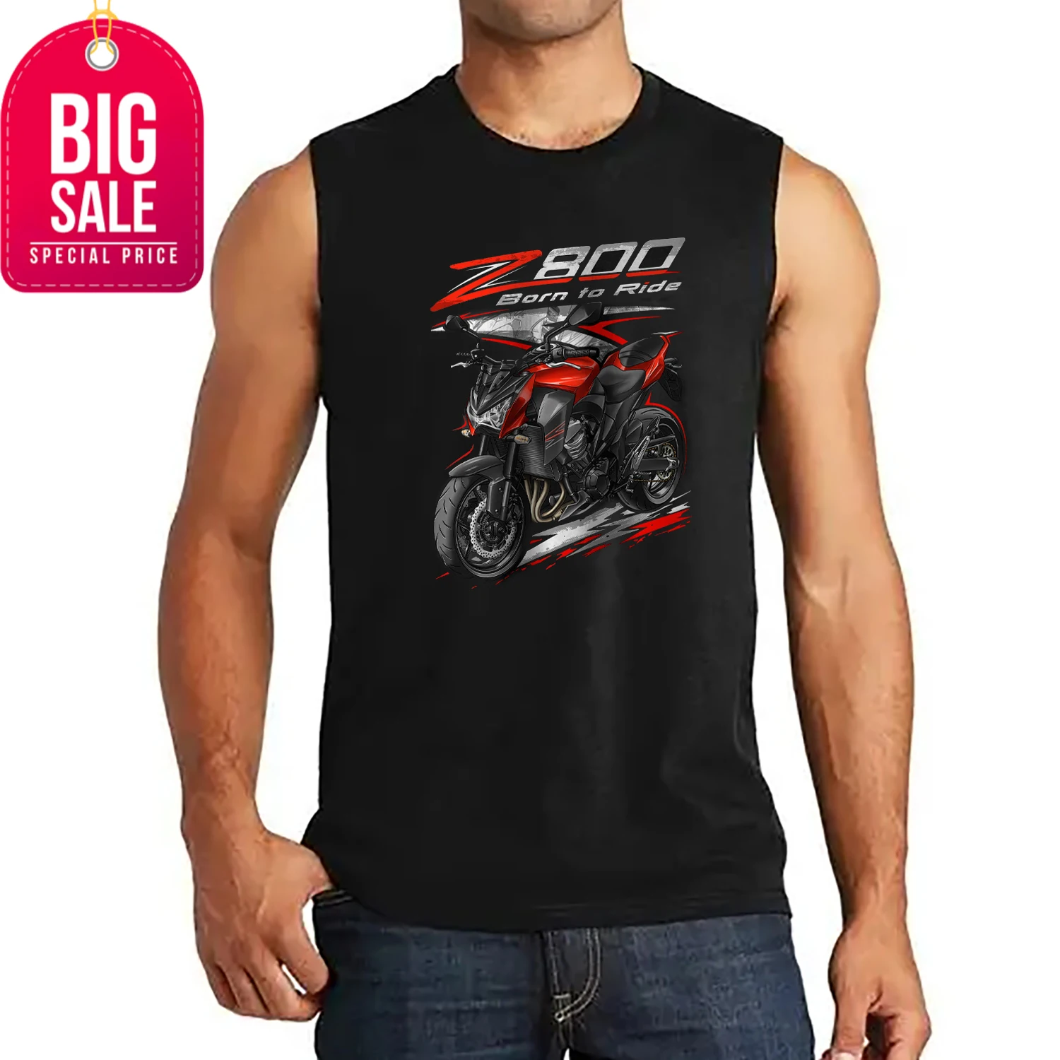 

Майка мужская повседневная без рукавов, 100% хлопок, с круглым вырезом, в стиле стритвир, для мотоциклов, модели 2015-2016, Япония, Z800 E Version