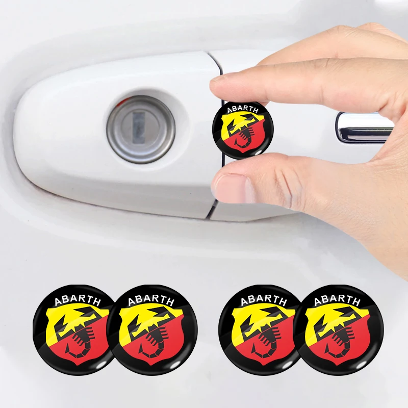 

Car Lock Keyhole Stickers Door Lock Protect Car 3D Stickers For Abbas Abarth Punto 124 125 500 595 695 OT2000 Stilo Ducato