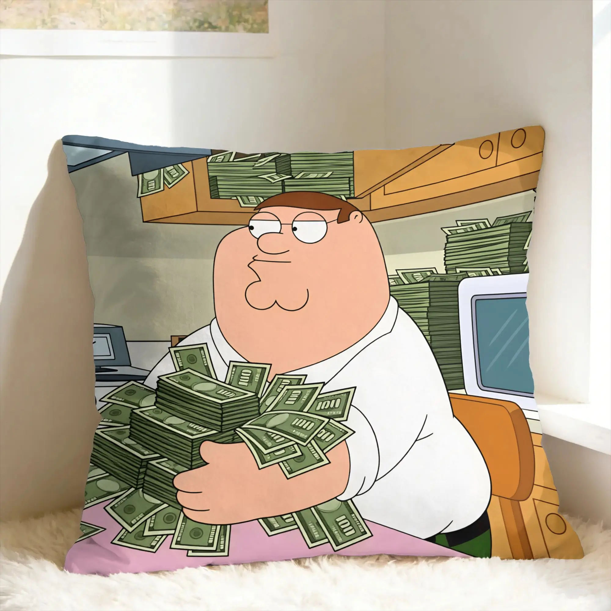 F-Family Funny Guys peter Pillow Case  Novelty Pillow Cover Print Pillowcases For Living Room Sofa