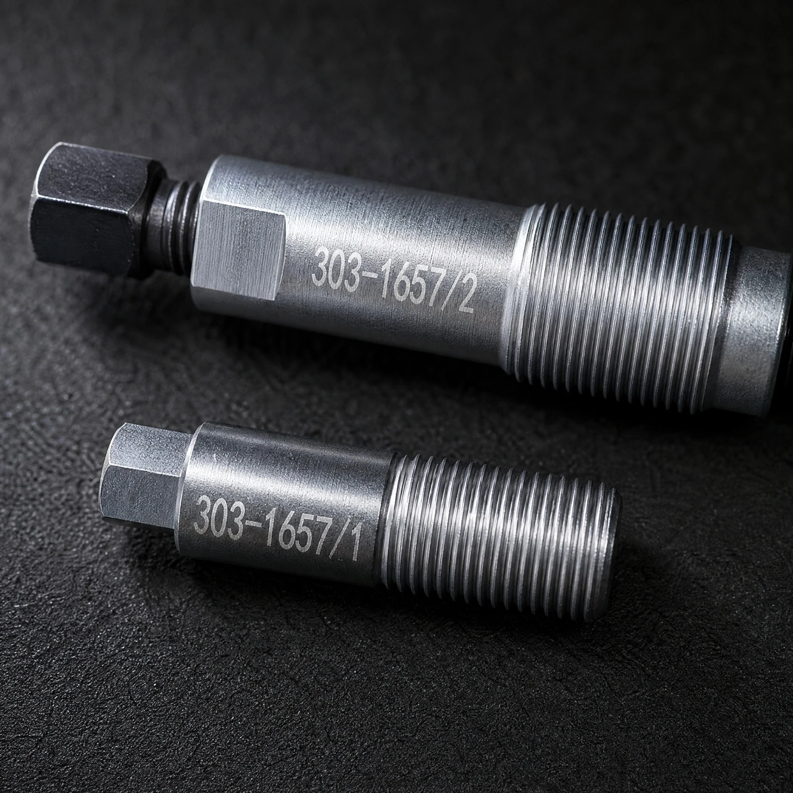 2 Pieces Carbon Steel Puller Tool with Two Components Professional Hex-Drive Crank Pulley Puller Wide Compatibility Portable
