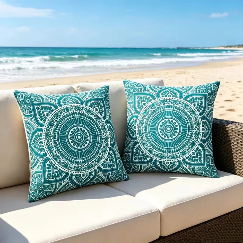 2pcs Outdoor Throw Pillow Covers Set Sofa interior and exterior decoration cushion cover accessories.