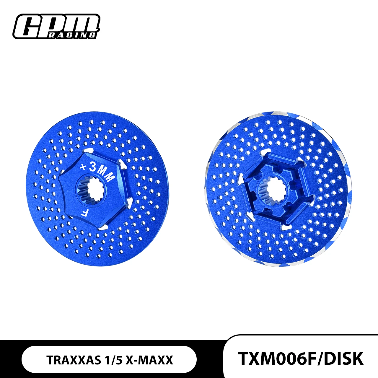 

GPM Aluminium Front Wheel Hex Claw +3mm With Brake Disk For TRAXXAS 1/5 X-Maxx