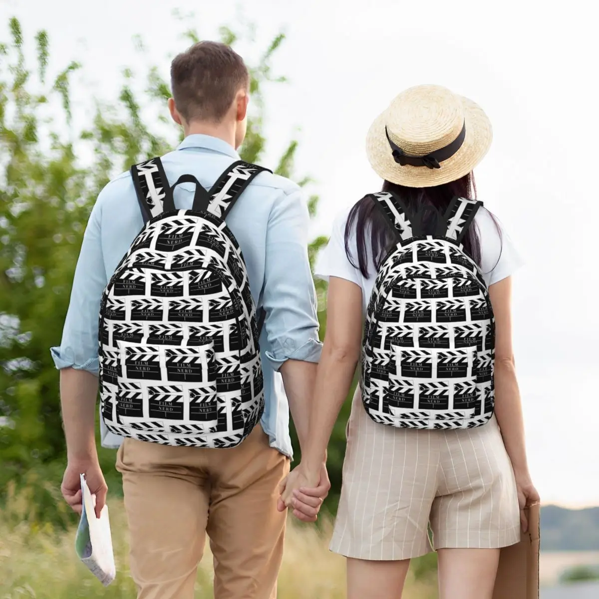 

Film Nerd Backpack Student BookBag Children School Bag Laptop Shoulder Bags for Boys Girls