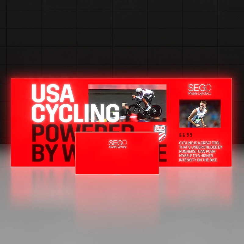 Sistema de pared de cabina de exposición retroiluminada Modular personalizable de 3x6m, pantalla de caja de luz publicitaria emergente portátil de 10x20 pies