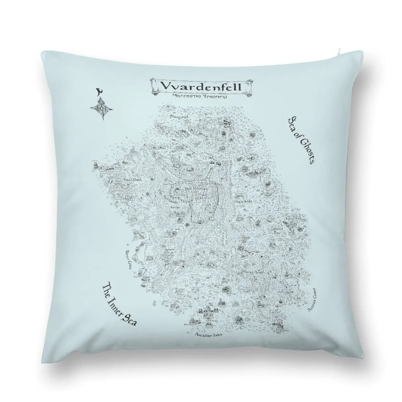 Morrowind Map Throw Pillow Sofas Covers Luxury Living Room Decorative Cushions pillow