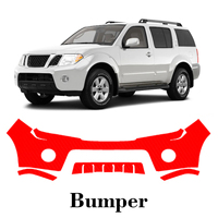 Car Precut Paint Protection Film Front Bumper Anti-scratch Exterior TPU PPF For Nissan Pathfinder 2008-2012