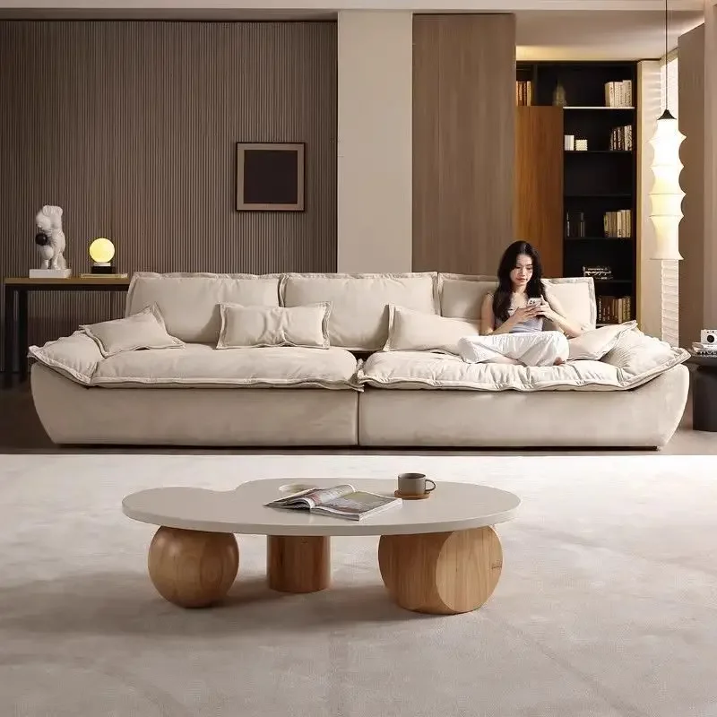 

Italian minimalist, technical cloth sofa, modern simplicity, household, straight row sofa