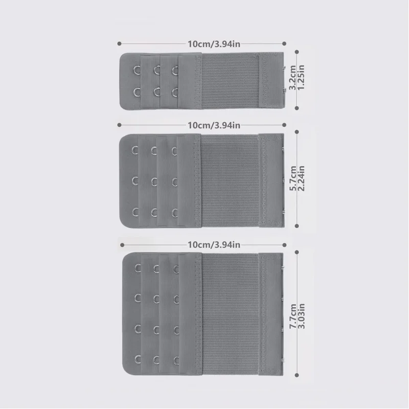 12pcs Elastic Bra Extenders 3 Row 2 3 4 Hooks Bra Extensions Adjustable Bra Strap Extenders for Women Plus Size Bra Accessories