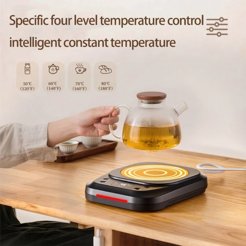 

Coffee Cup Toastier With Multicolored Surrounding Lighting 5 Heat Grades Auto Shut Away Clock Consistent Glass Metal B03E