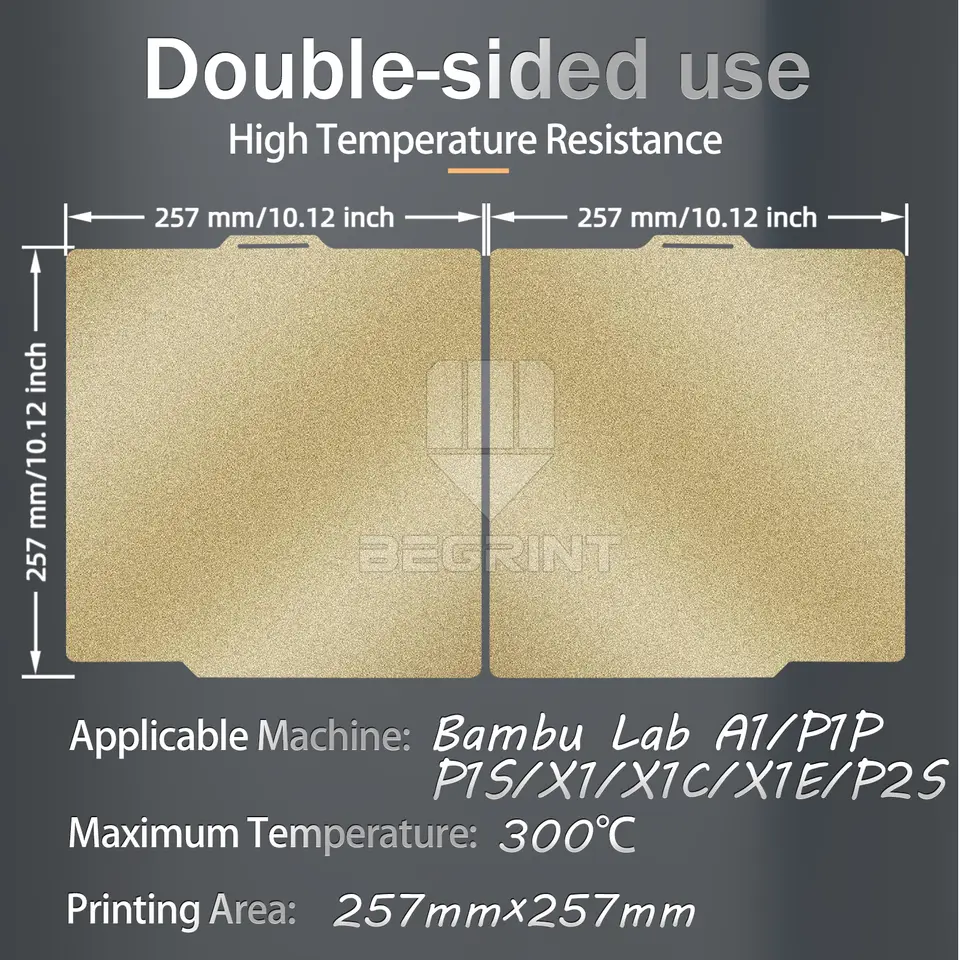Bambulab X2D Build Plate Smooth Carbon pet Pei Textured X2D Upgrade Print Plate Bambu lab X2D Bamboo P2S 3d Printer Parts - 6