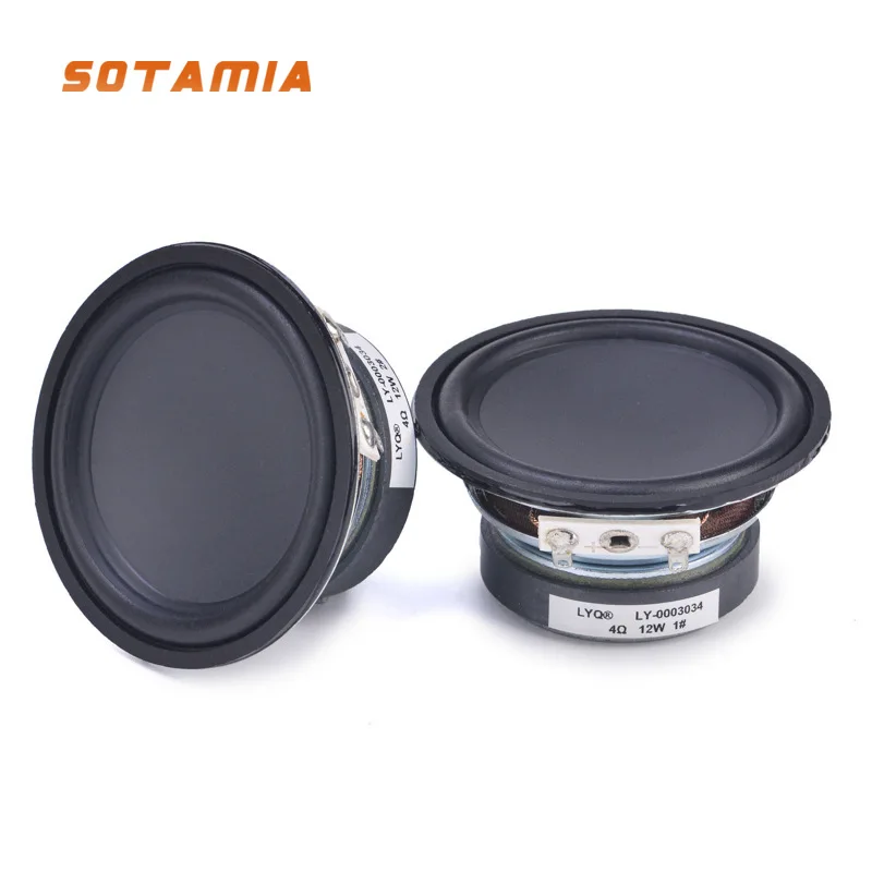 SOTAMIA 2 قطعة 2.5 بوصة كامل المدى المتكلم 4 أوم 12 واط المطاط حافة في الهواء الطلق مكبر صوت مقاوم للماء الخارجي المغناطيسي الوسائط المتعددة الصوت