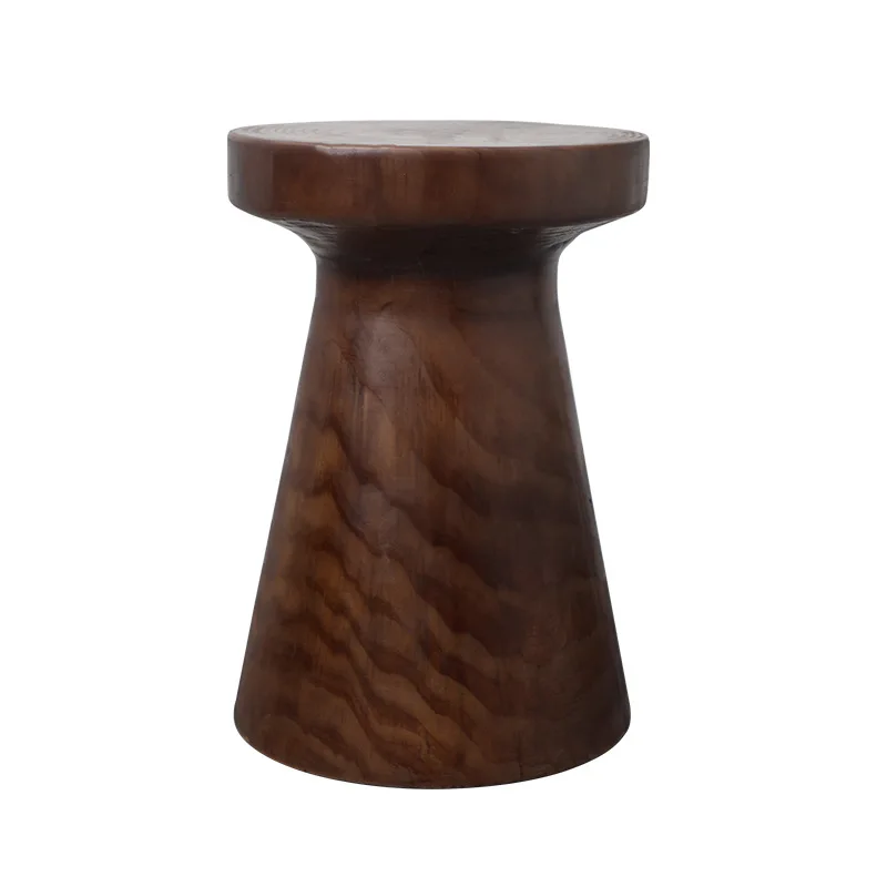 Nordic creative bedside tree pier corner few B & B hotel carved woodenpier stool personalized solid woodpier sofa edge few
