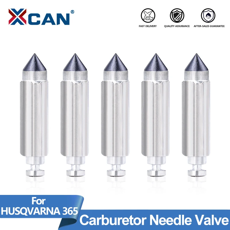 XCAN Kit di Riparazione Carburatore con 5 Aghi per HUSQVARNA 365, Valvola a Spillo Universale, Ricambi per Attrezzi da Giardino