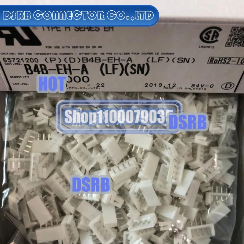 

100pcs/lot B4B-EH-A 4P 2.5MM legs width 100% New and Original