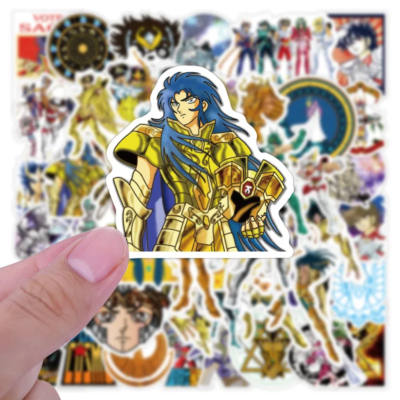 50PCS Car Stickers Saint Seiya Seitoushi Anime Graffiti Baby Decoration For Motorcycle Helmet Laptop Tablet Ipad Glass Trunk Bag