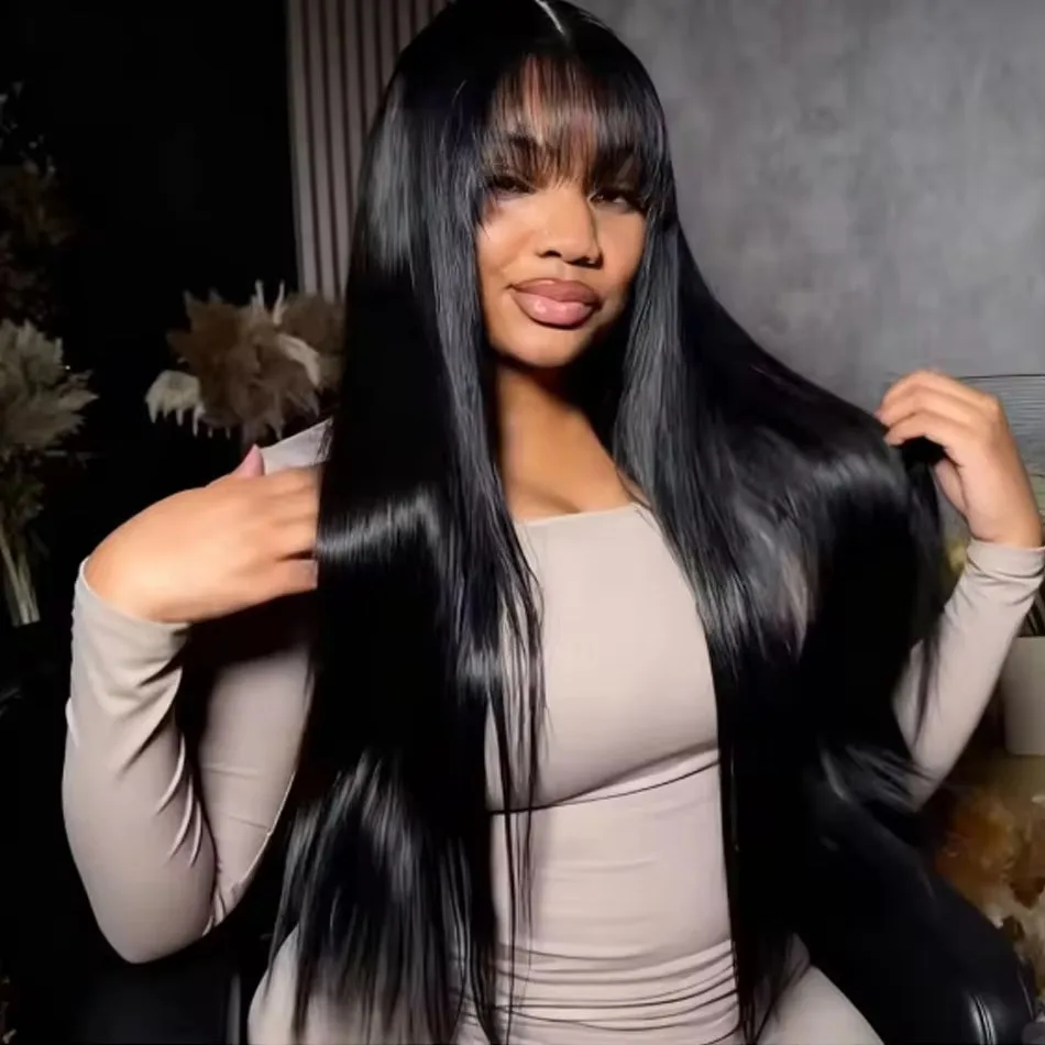 40 Inch 13x6 Bone Straight HD Transparent Lace Frontal Wig 250 Density 13x4 Pre Plucked Lace Front Human Hair Wigs 5x5  Glueless Ready to Go HD Lace Wigs for Black Women