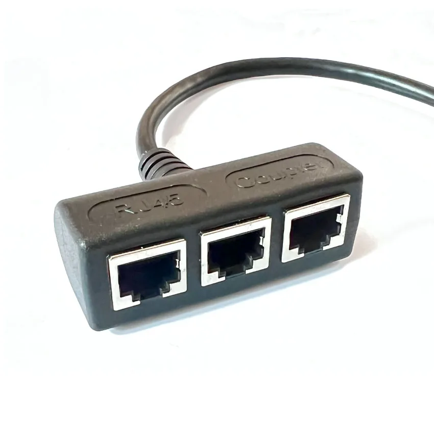 이더넷 스플리터 케이블, Cat5 Cat6 LAN 이더넷 소켓 커넥터 어댑터, RJ45, 1 수-3 암