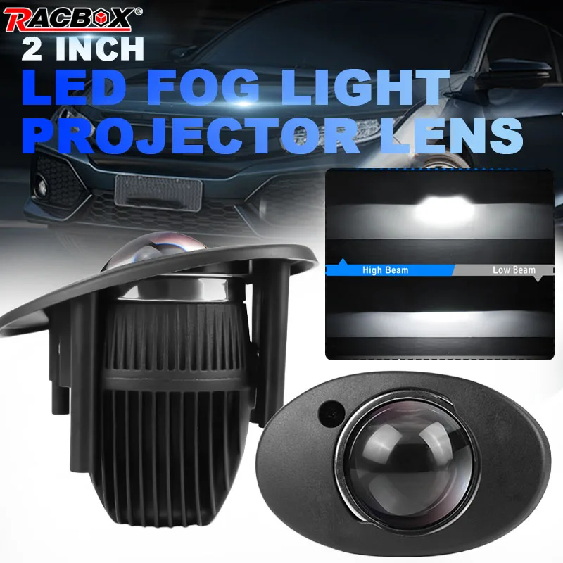 2 inch Fog Light Bi-LED Projector Lens Fog Lenses For Honda Accord 2014-2019 For Honda Odyssey Jade Spirior Vezel XR-V CRV HR-V