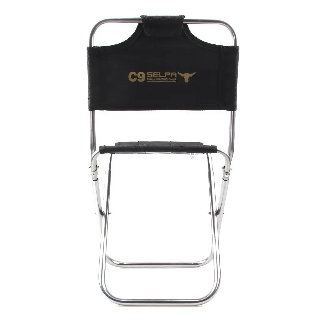 Portable Folding Camp Chair Aluminum Alloy Compact Foldable Chair Bag for Outdoor Garden Patio Picnic Sporting Events