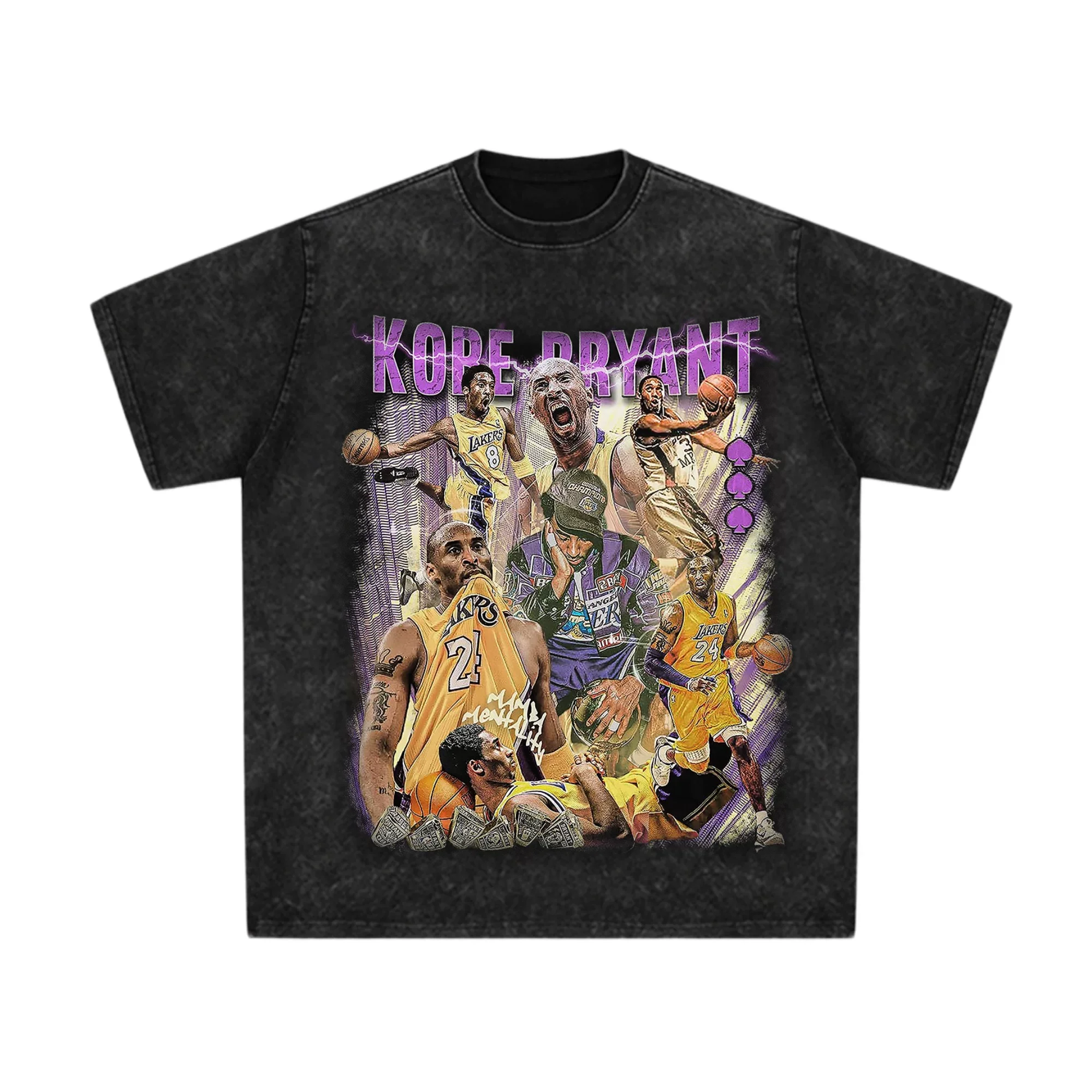 

Футболка Kobe Bryant Acid Wash, хлопковая футболка большого размера с графическим рисунком, легендарная звезда для мужчин и женщин, городская винтажная уличная одежда