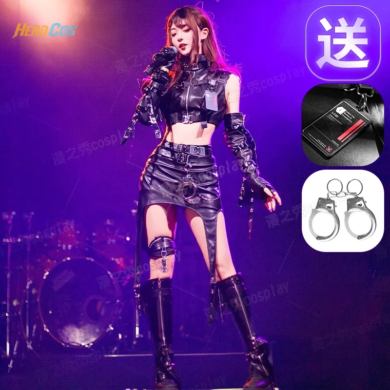 

HERO Cos Love and Deepspace Walking in the Night Shade Cosplay Costume and Accessories Sexy Woman Fancy Outfit